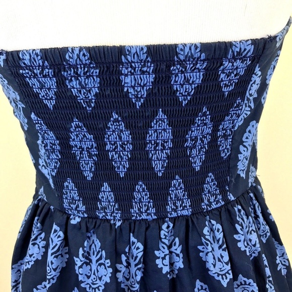 Old Navy Blue Strapless Dress Medallian - Picture 3 of 7